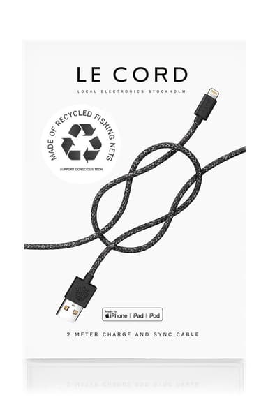 Black Ghost Net Recycled iPhone Lightning-kabel