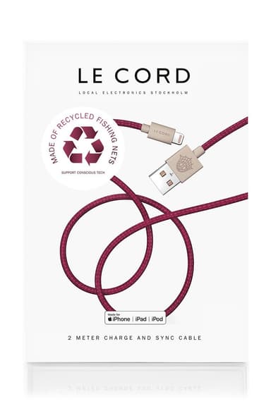 Plum Ghost Net Recycled iPhone Lightning-kabel