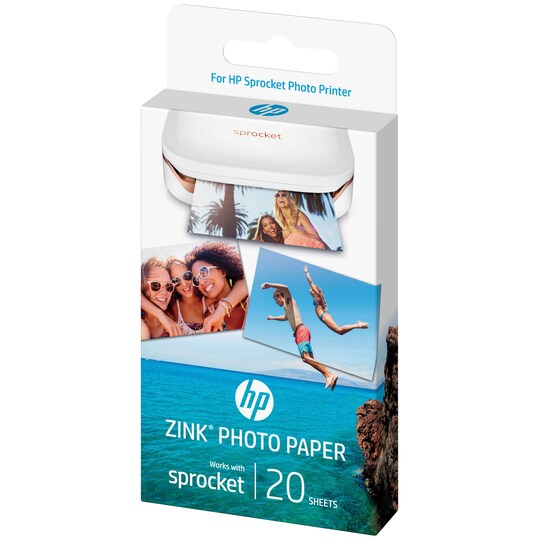 HP ZINK fotopapir med klæbende bagside (20 ark)