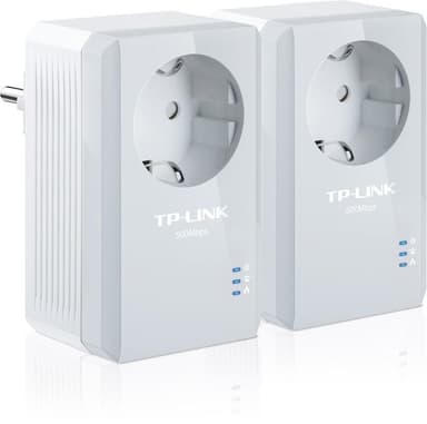 TP-Link Powerline 500Mbps, Ethernet Adapter Kit, 2 enheter, hvid