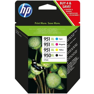HP blækpatroner 950XL Cyan Magenta Gul Sort