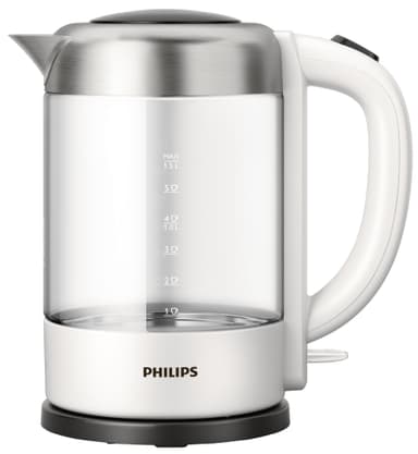 Philips elkedel i glas HD9340 - 1.5 liter - hvid