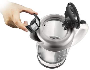 Philips elkedel i glas HD9340 - 1.5 liter - hvid