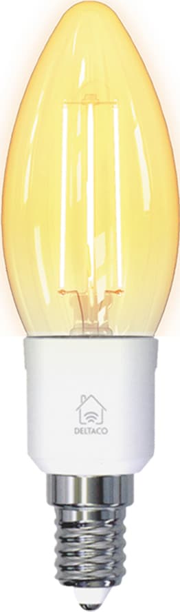 9: Deltaco LED glødepære, E14, Wi-Fi 2,4 GHz, 4,5 W, 400 lm