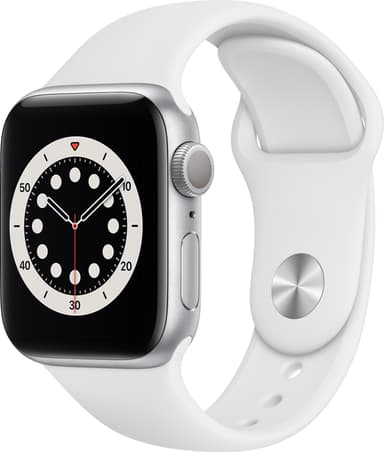 Apple Watch Series 6 40mm GPS (silver alu/white sportsrem)