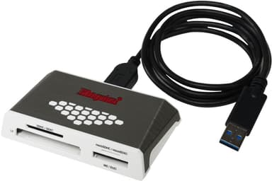 Kingston FCR-HS4 - Extern USB 3.0 kortlæser, grå/hvid