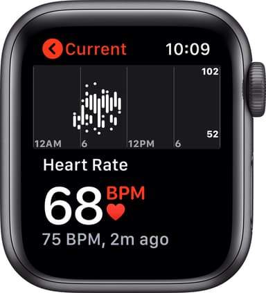 Apple Watch SE 40mm GPS (space gray alu/sort sportsrem)