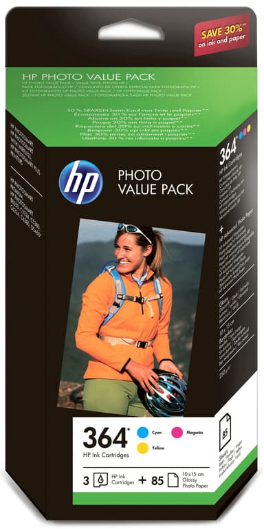 HP blækpatroner 364 Combo Photo Value Pack Cyan Magenta Gul