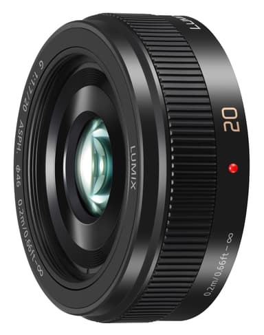 Panasonic Lumix G Vario 20mm prime objektiv (sort)