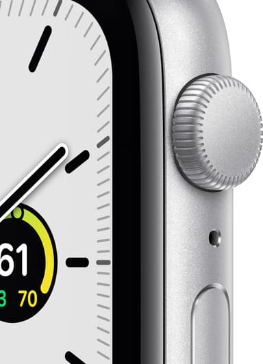 Apple Watch SE 44mm GPS (silver alu/hvid sportsrem)
