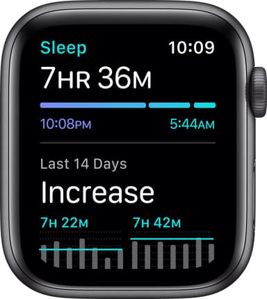 Apple Watch SE 44mm GPS (gray alu/sort sportsrem)