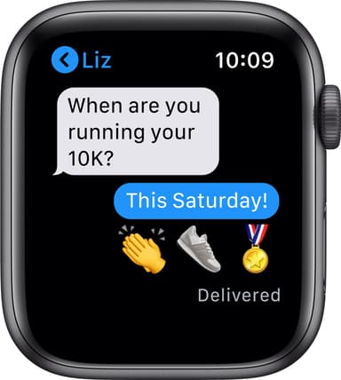 Apple Watch SE 44mm GPS (gray alu/sort sportsrem)