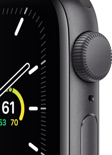 Apple Watch SE 40mm GPS (space gray alu/sort sportsrem)