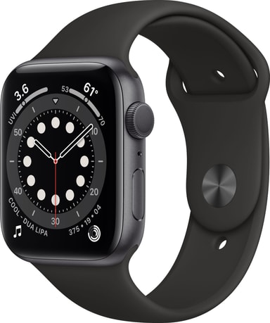 Apple Watch Series 6 44mm GPS (space grey/black sportsrem) | Elgiganten
