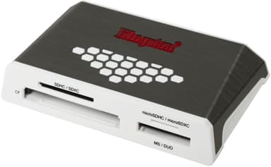 Kingston FCR-HS4 - Extern USB 3.0 kortlæser, grå/hvid