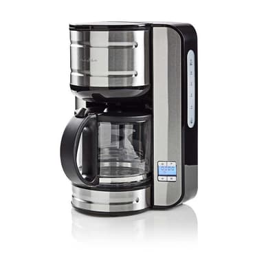 Kaffemaskine | 12 kopper | 24-timers timer | Rustfrit Stål