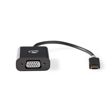 USB Type-C-adapterkabel | Type-C-hanstik - VGA-hunstik | 0,2 m | Antracit