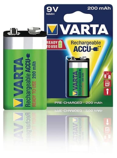 Genopladeligt Nimh Batteri E-Block 9 V 200 mAh 1-Bobler