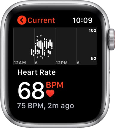 Apple Watch SE 44mm GPS+4G LTE (silver alu/hvid sportsrem)