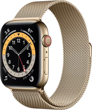Apple Watch Series 6 44mm GPS+4G LTE (gold steel/guld Mil. loop)
