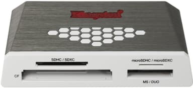 Kingston FCR-HS4 - Extern USB 3.0 kortlæser, grå/hvid