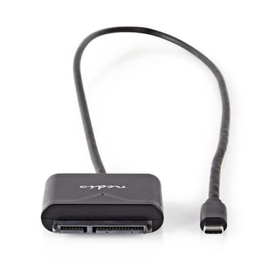 Harddiskadapter | USB-C | SATA | Universal | Med strømforsyning