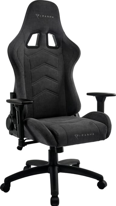 Piranha Attack Cloth Edition gaming stol (grå)