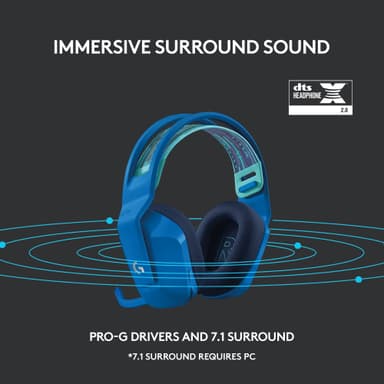 Logitech G733 Lightspeed RGB gaming headset (blå)