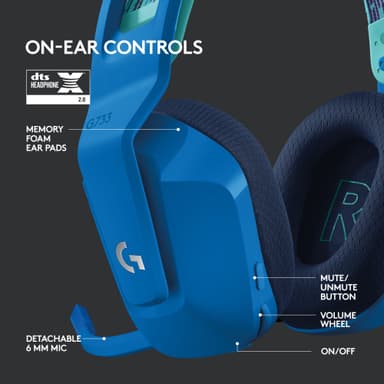 Logitech G733 Lightspeed RGB gaming headset (blå)