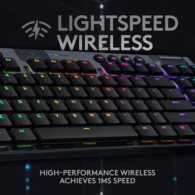 Logitech G915 Lightspeed trådløst gaming tastatur (GL Clicky switches)