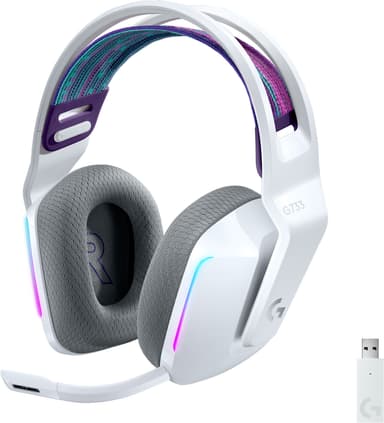 Logitech G733 Wireless Lightspeed RGB gaming headset (hvid)