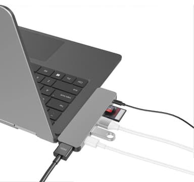 Hyperdrive Solo 7-i-1 multiadapter til MacBook (grå)