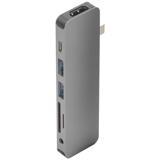 Hyperdrive Solo 7-i-1 multiadapter til MacBook (grå)