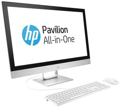 HP Pavilion 27-r061no 27" AIO computer (hvid/sølv)