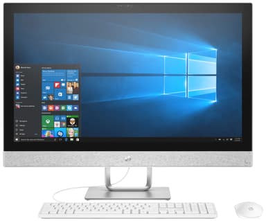 HP Pavilion 27-r061no 27" AIO computer (hvid/sølv)