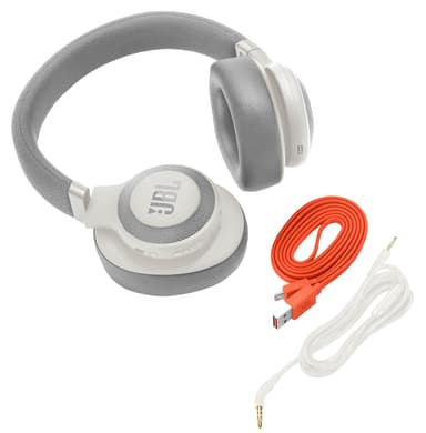 JBL E65BT trådløse around-ear hovedtelefoner (hvid)