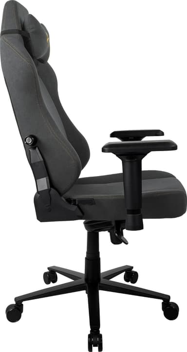 Arozzi Primo Woven Fabric gaming stol (sort/grå med guldfarvet logo)