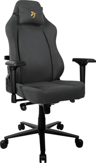 Arozzi Primo Woven Fabric gaming stol (sort/grå med guldfarvet logo)