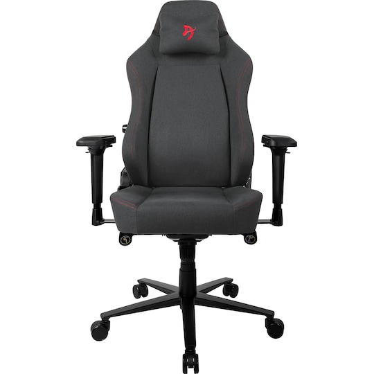 Arozzi Primo Woven Fabric gaming stol (sort/grå med rødt logo)