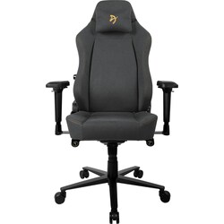 Arozzi Primo Woven Fabric gaming stol (sort/grå med guldfarvet logo)