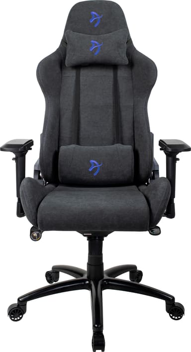Arozzi Verona Signature Soft Fabric gaming stol (grå med blåt logo)