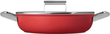 Smeg 50 s Style dyb pande med 28 cm låg CKFD2811BLM (rød)