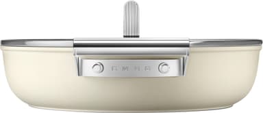 Smeg 50 s Style dyb pande med 28 cm låg CKFD2811BLM (creme)