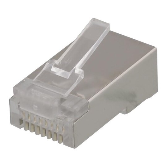 DELTACO RJ45 connector for patch cable, Cat5e, shielded, 20pcs
