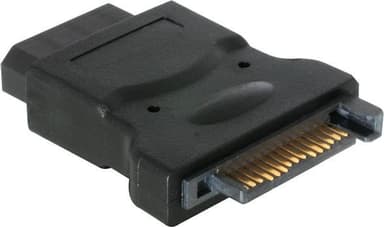 DELTACO Strømadapter 15-pin SATA han til 4-pin Molex hun