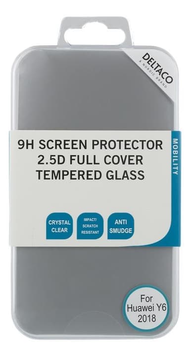 DELTACO screen protector for Huawei Y6 (2018), 2.5D tempered glass