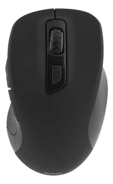 DELTACO Optical silent mouse, wireless, ergonomic, soft-touch rubber,