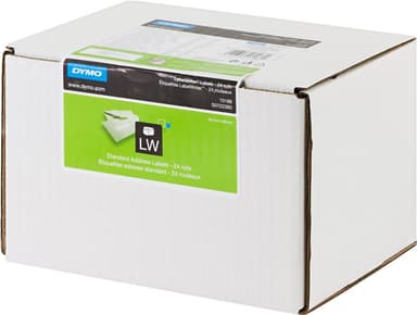 DYMO LabelWriter hvide adresseetiketter, 89x28 mm, (24x130stk.), bulk