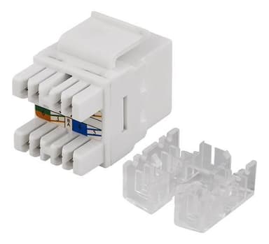 DELTACO UTP CAT6 Keystone connector, 180 degree, "Tool-free"