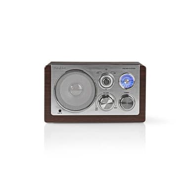 UKW-radio | 9 W | Analog indstilling | Retro-design | Brun